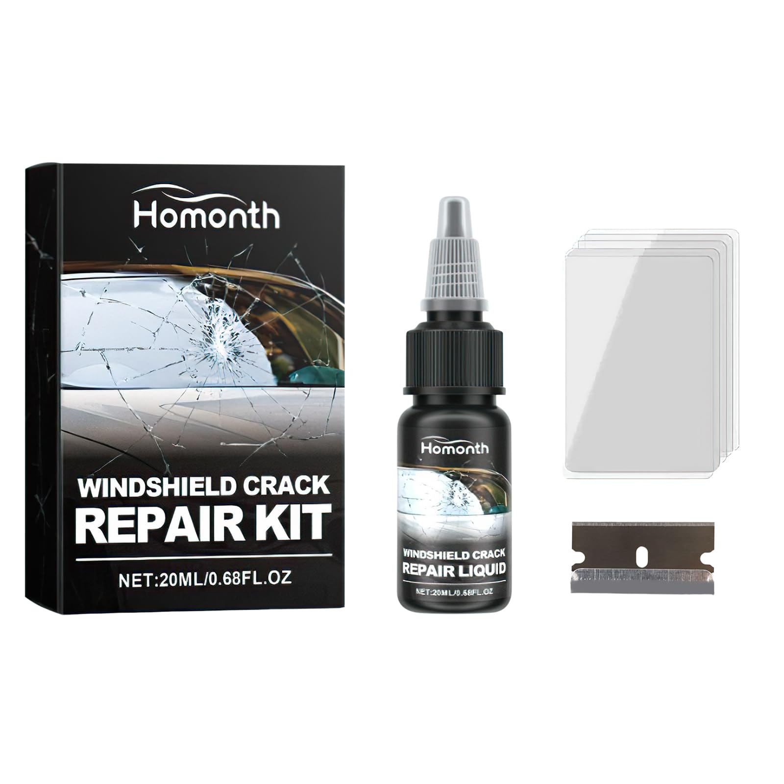 PAYFULLY Windschutzscheibe Reparaturset, Glas Reparatur Set, Steinschlag Reparaturset Windschutzscheibe, Windshield Repair Kit zur Reparatur von Windschutzscheiben und Glas - 20ml PAYFULLY Windschutzscheibe Reparaturset, Glas Reparatur Set, Steinschlag Reparaturset Windschutzscheibe, Windshield Repair Kit zur Reparatur von Windschutzscheiben und Glas - 20ml von PAYFULLY