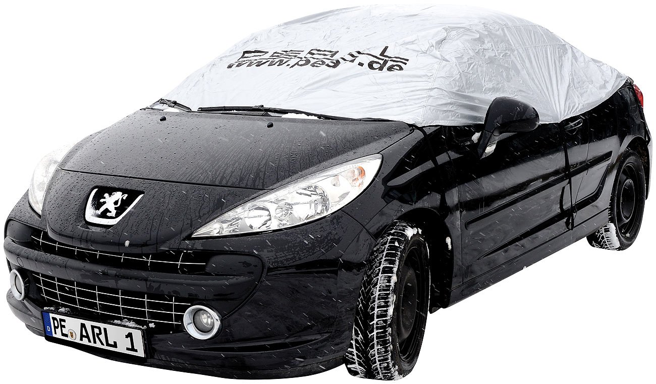 PEARL Autogarage: Premium Auto-Halbgarage für Kompaktklasse, 290 x 140 x 45 cm (Halbgarage Seat Ibiza, Halbgarage VW Beetle Cabrio, Winterschutz Hauben) von PEARL