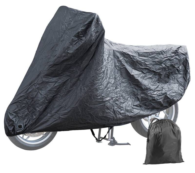 PEARL Motorradschutzhülle: Wasserabweisende E-Bike- & Motorrad-Vollgarage (M), 228 x 98 x 122 cm (Motorradgaragen, Fahrradplane, Abdeckhaube) von PEARL