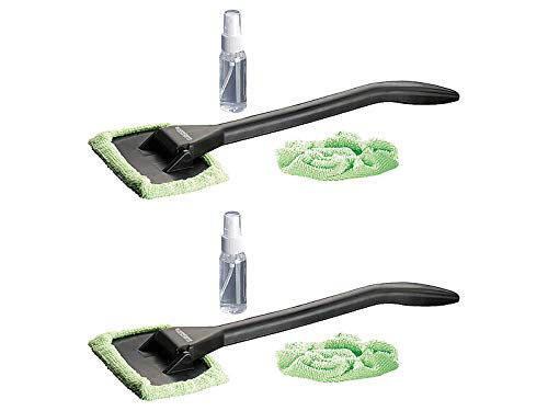 PEARL Autoscheibenreiniger: Windschutzscheiben-Wunder mit Gelenk-Kopf & Pump-Sprühflasche, 2er-Set (Windschutzscheiben Reiniger, Auto Scheibenreiniger innen, Autoscheibenreinigung) von PEARL