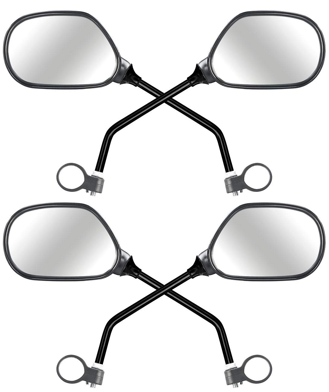 PEARL Fahrradrückspiegel: 4er-Set Fahrrad-Rückspiegel mit Lenkerhalterung, für rechts und links (Spiegel Fahrrad, Radspiegel, Halterung) von PEARL