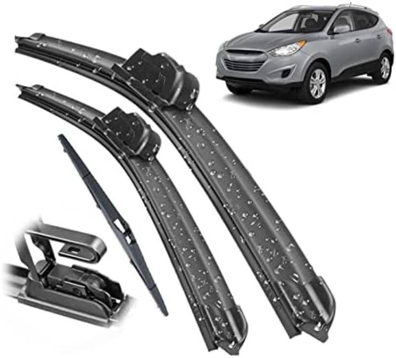 Für Hyundai Für Tucson MK2 Ix35 2010-2015 Wischer Vorne Hinten Wischerblätter Set Kit Windschutzscheibe Windschutzscheibe Heckscheibe 24" 16" 12" Scheibenwischer von PEBKYFA