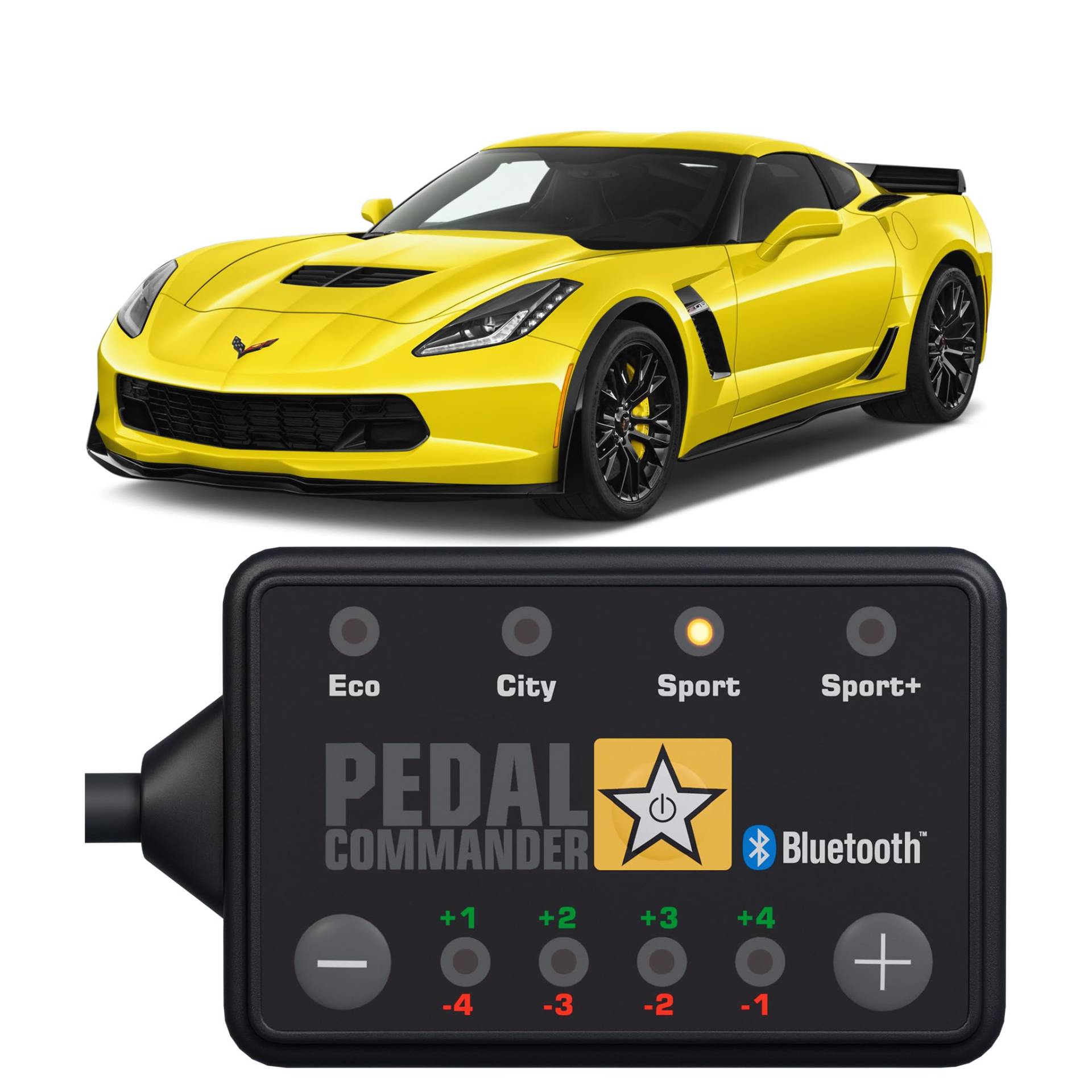 PEDAL COMMANDER für Chevrolet Corvette 2014+ C7 C8 Stingray Grand Sport Z06 ZR1 Z51 Convertible Zora 5.5L 6.2L - GasPedal Tuning Zubehör von PEDAL COMMANDER