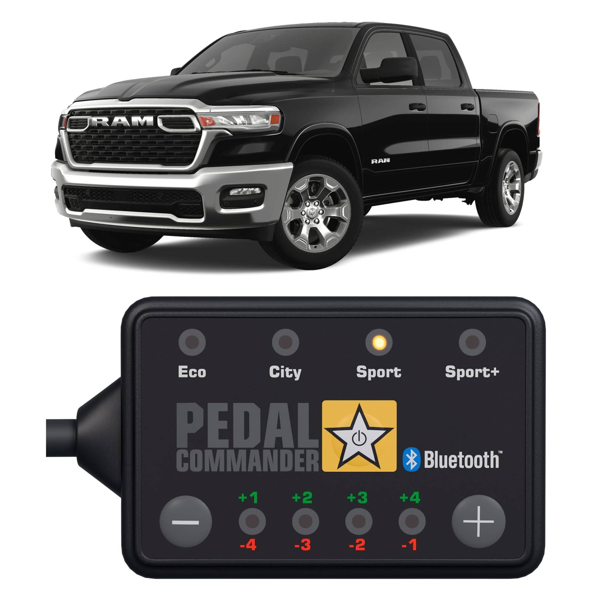 PEDAL COMMANDER ist für RAM Pickup (2019 und neuer) (5 Gen) 1500, 2500 und alle anderen Modelle (3.0L 3.6L 5.7L) Benzin und Diesel - GasPedal Tuning Zubehör von PEDAL COMMANDER