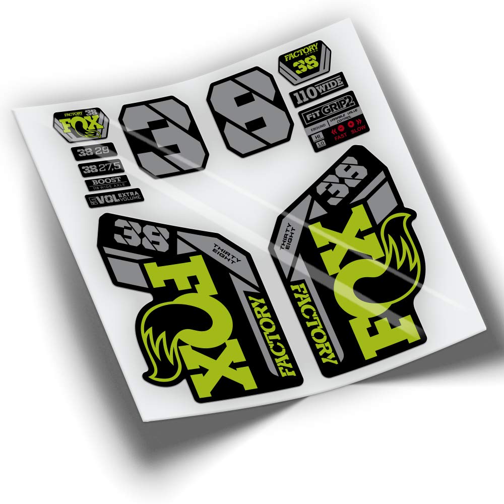 Aufkleber Fox 38 Factory 2021 zweifarbig WP432 Limettengrün Aufkleber Fox 38 Factory 2021 zweifarbig WP432 Limettengrün von PEGATINEA