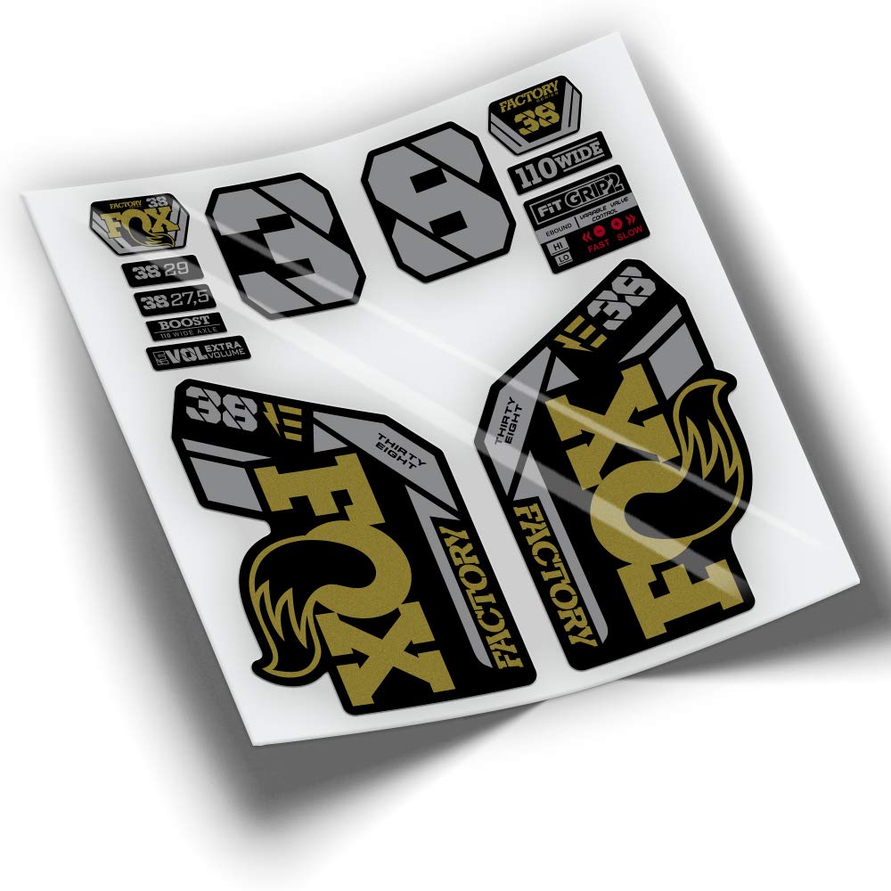 Aufkleber Fox 38 Factory EBIKE 2021 zweifarbig WP436 gold Aufkleber Fox 38 Factory EBIKE 2021 zweifarbig WP436 gold von PEGATINEA