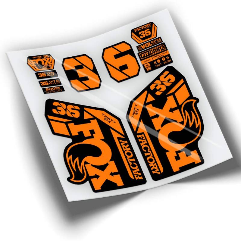 Fox 36 Factory 2021 Farben WP425 Orange von PEGATINEA