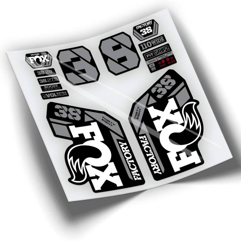 Fox 38 Factory 2021 Bicolor WP432 Weiß 010 von PEGATINEA