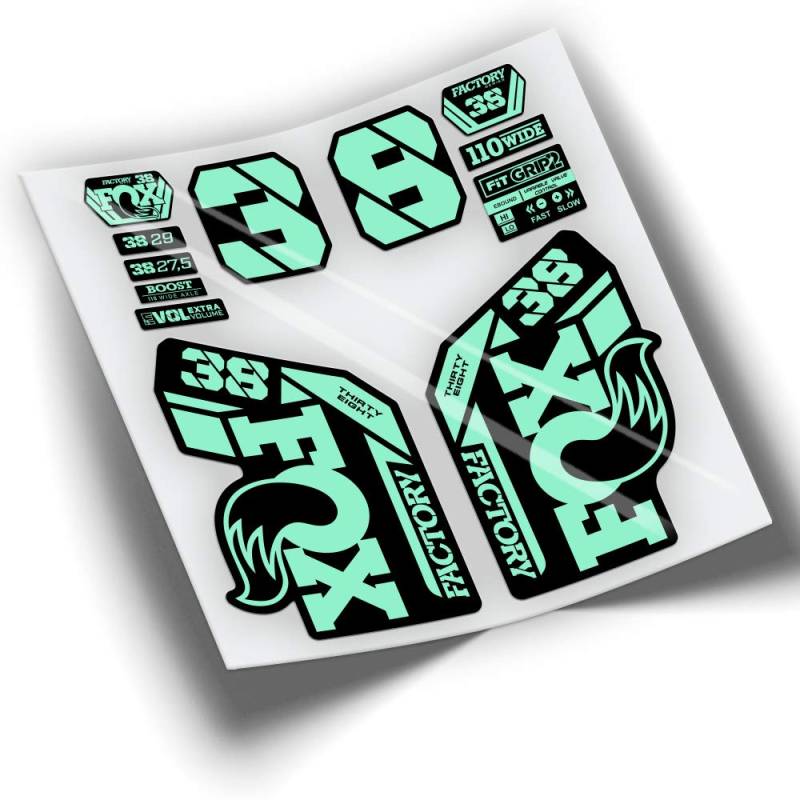 Fox 38 Factory 2021 Farben WP433 Mint von PEGATINEA