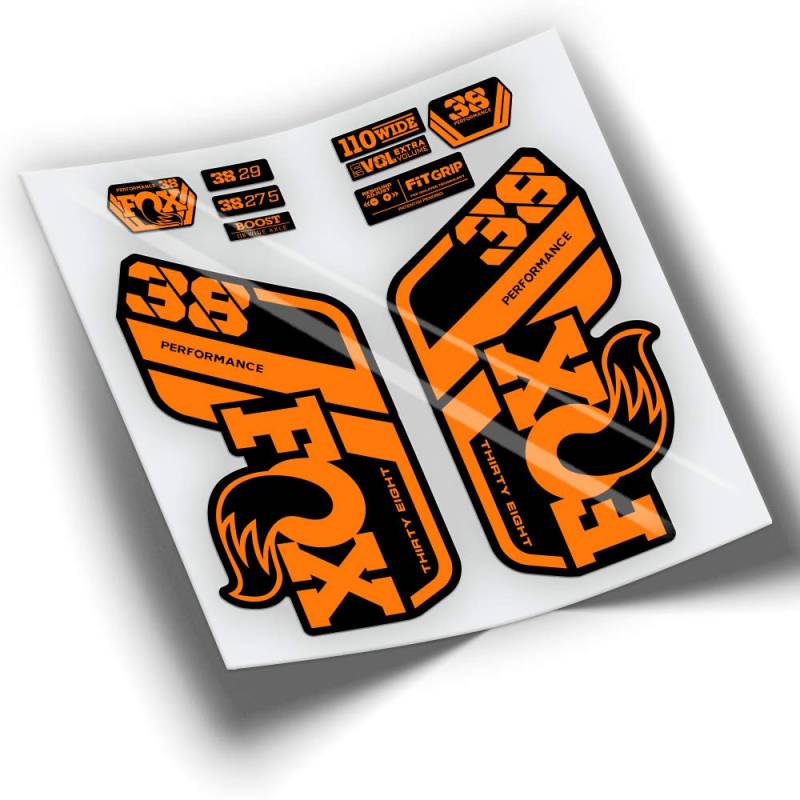 Fox 38 Performance 2021 Farben WP439 Orange von PEGATINEA