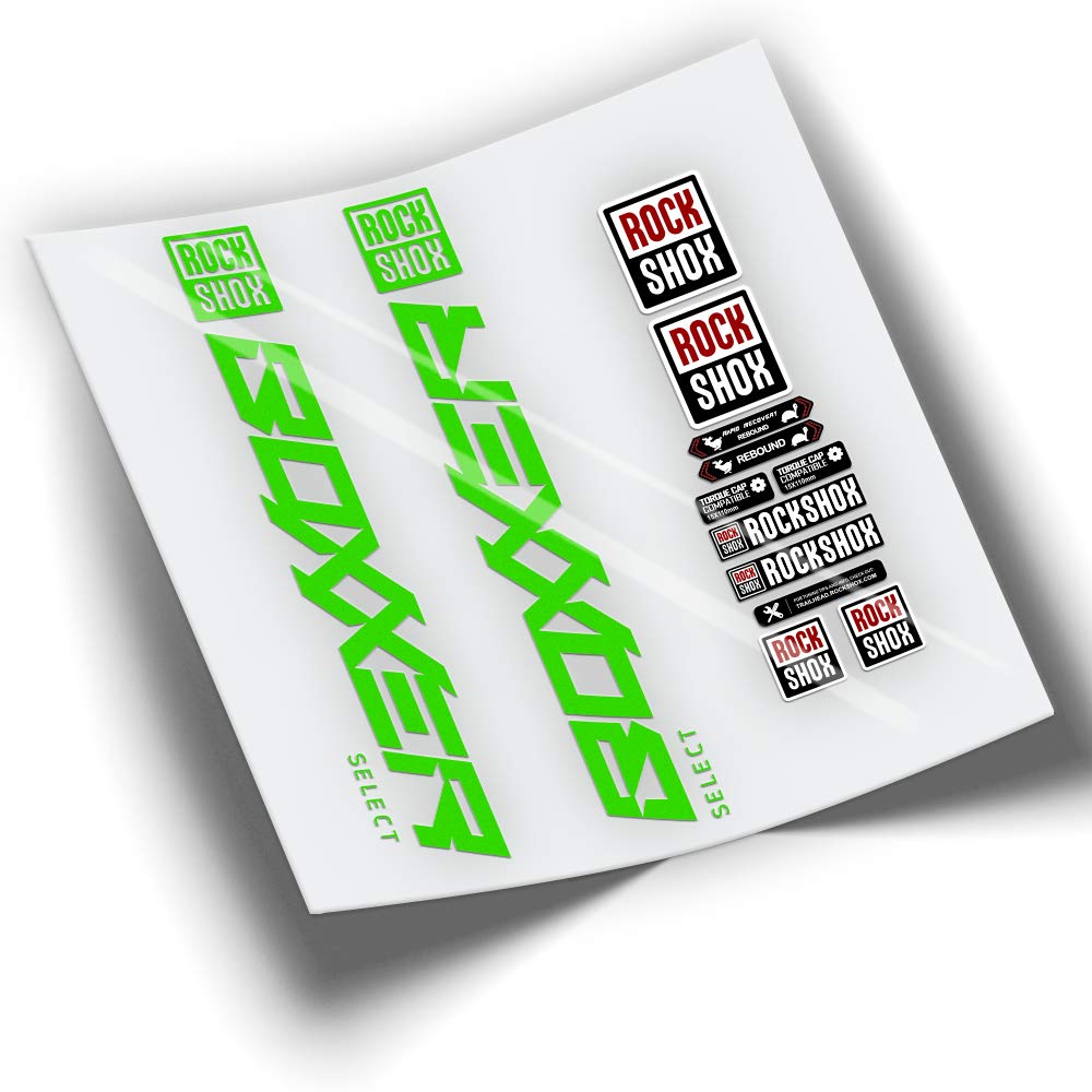 ROCKSHOX BOXXER Select 2021 WP379 Gabel-Aufkleber, Neongrün von PEGATINEA