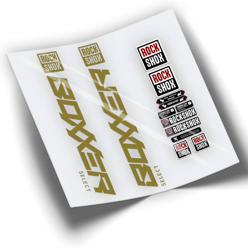 ROCKSHOX BOXXER Select 2021 WP379 Gabel Aufkleber Gold von PEGATINEA
