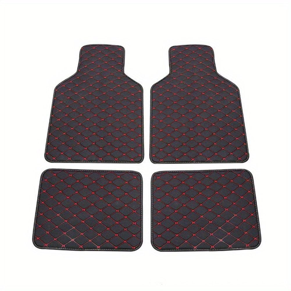 Auto-Fußmatte, für Mini F54 F55 F56 F57 F60, Bodenbelag-Set, Teppich-Set,A-BlackRed von PEKMAR