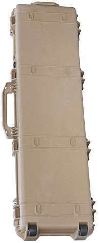 PELI 1750 Langer Schutzkoffer für Fotografie, Jagd- und Schießausrüstung, IP67 Wasser- und Staubdicht, 59L Volumen, Mit Schaumstoffeinlage (Anpassbar), Farbe: Sand/Desert Tan von PELI