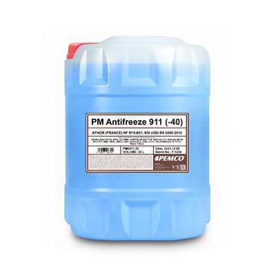 Pemco 20 L Antifreeze 911 (-40) Kühlerfrostschutz [Hersteller-Nr. PM0911-20] von PEMCO