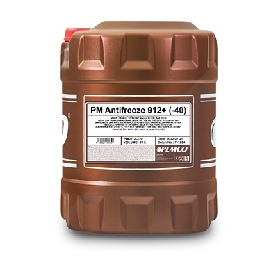 Pemco 20 L Antifreeze 912+ Kühlerfrostschutzkonzentrat [Hersteller-Nr. PM0912C-20] von PEMCO