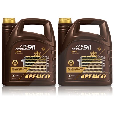 Pemco 2x 5 L Antifreeze 911 (-40) Kühlerfrostschutzkonzentrat von PEMCO