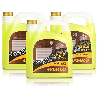 Pemco 3x 5 L Antifreeze 913+ (-40) Kühlerfrostschutz von PEMCO