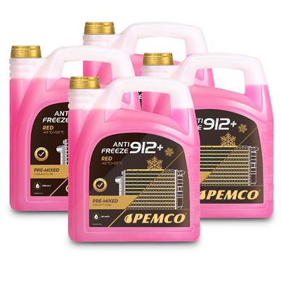 Pemco 4x 5 L Antifreeze 912+ (-40) Kühlerfrostschutz Kühlerschutz [Hersteller-Nr. PM0912-5] von PEMCO