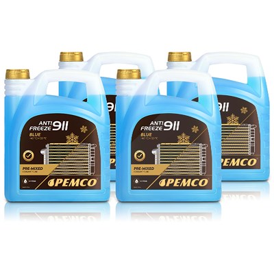 Pemco 4x 5 L Antifreeze 911 (-40) Kühlerfrostschutz von PEMCO