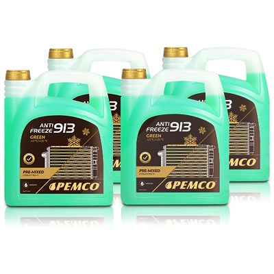 Pemco 4x 5 L Antifreeze 913 (-40) Kühlerfrostschutz von PEMCO