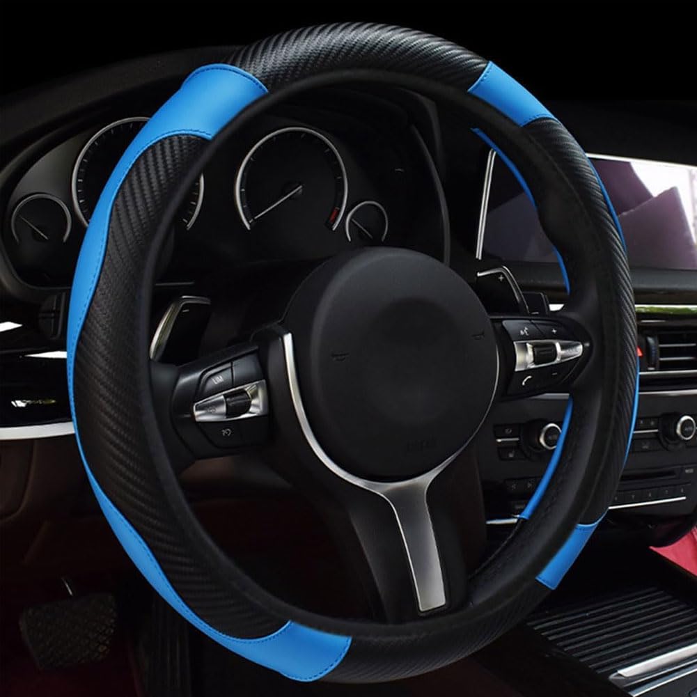 PU Leder Lenkradbezug für Audi Q4 Sportback e-tron 2021-2023, Lenkradabdeckung Atmungsaktiv Anti-Rutsch Lenkrad Abdeckung Lenkradhülle Autostyling Zubehör,D/Blue PU Leder Lenkradbezug für Audi Q4 Sportback e-tron 2021-2023, Lenkradabdeckung Atmungsaktiv Anti-Rutsch Lenkrad Abdeckung Lenkradhülle Autostyling Zubehör,D/Blue von PENGFNB
