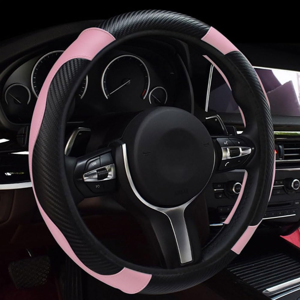 PU Leder Lenkradbezug für BMW iX 2021 2022 2023 2024, Lenkradabdeckung Atmungsaktiv Anti-Rutsch Lenkrad Abdeckung Lenkradhülle Autostyling Zubehör,G/Pink PU Leder Lenkradbezug für BMW iX 2021 2022 2023 2024, Lenkradabdeckung Atmungsaktiv Anti-Rutsch Lenkrad Abdeckung Lenkradhülle Autostyling Zubehör,G/Pink von PENGFNB