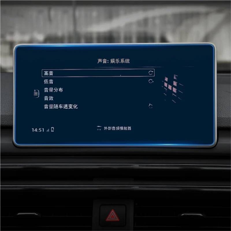 PENGNAQP Kompatibel Mit A4 B9 S4 A5 S5 Q5 2016-2019 Gehärtetem Glas Auto GPS Radio Navigation Armaturenbrett Displayschutzfolie LCD(220x110mm) von PENGNAQP