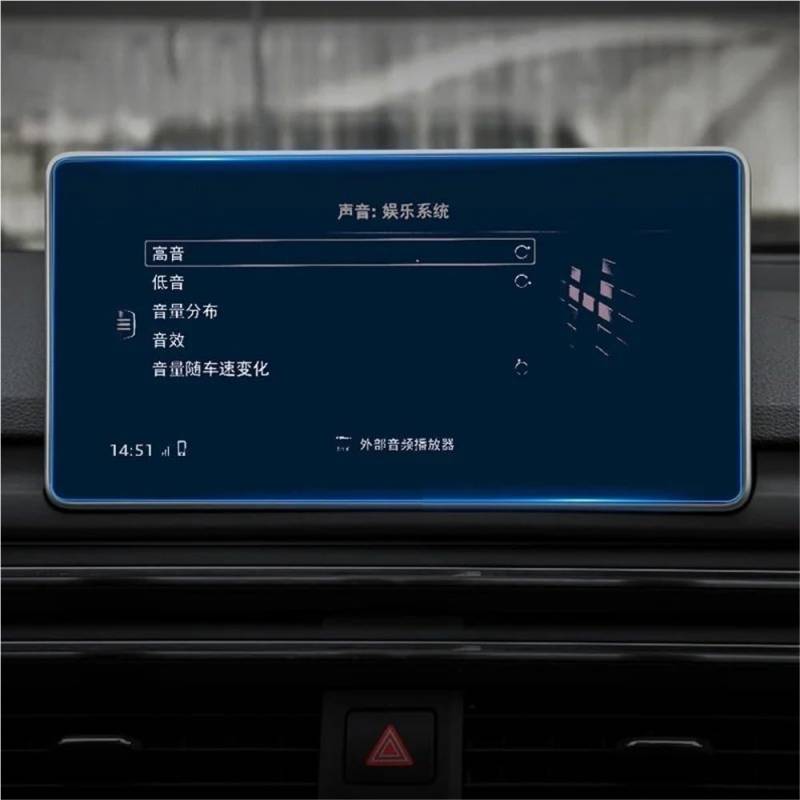 PENGNAQP Kompatibel mit A4 B9 S4 A5 S5 Q5 2016-2019 gehärtetem Glas Auto GPS Radio Navigation Armaturenbrett Displayschutzfolie LCD(220x110mm) von PENGNAQP