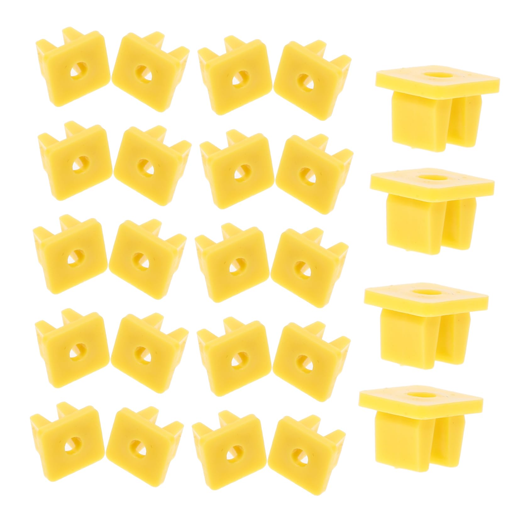 PENIKOKO 100 Stück Autoschutz -Schraubkarte Innere Clips Stoßstangenmutter Auto versorgung Auto Teil Stoßstangenabdeckungshalter Quadratlochhalter Plastik Yellow PENIKOKO 100 Stück Autoschutz -Schraubkarte Innere Clips Stoßstangenmutter Auto versorgung Auto Teil Stoßstangenabdeckungshalter Quadratlochhalter Plastik Yellow von PENIKOKO