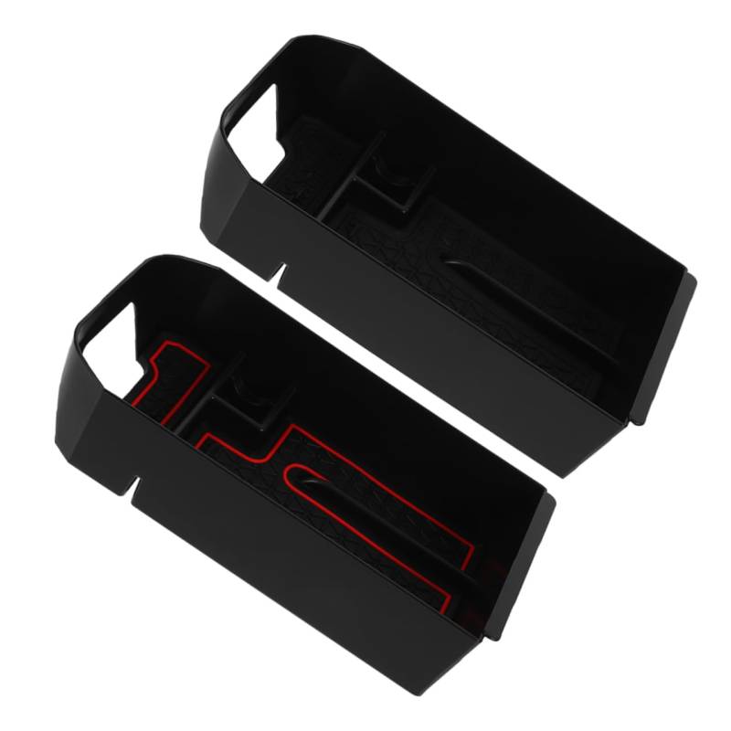 PENIKOKO 2 Stück Auto aufbewahrungsbox Fix Zubehör Abteil Universal- Konsolen-Organizer für Multi Slot Auto-Armlehnen-Organizer Auto-Armlehnen-Aufbewahrungsbehälter pp Black von PENIKOKO