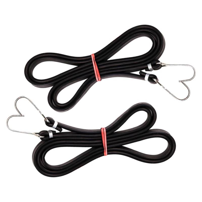 PENIKOKO 2 Stück Gepäckband Bungee Kabel Motorrad Gepäck Seil Helmschloss Gepäck Fester Gurt Groß Elastische Schnur Motorradgepäckbänder Extra Dicker Butylkleber Black von PENIKOKO