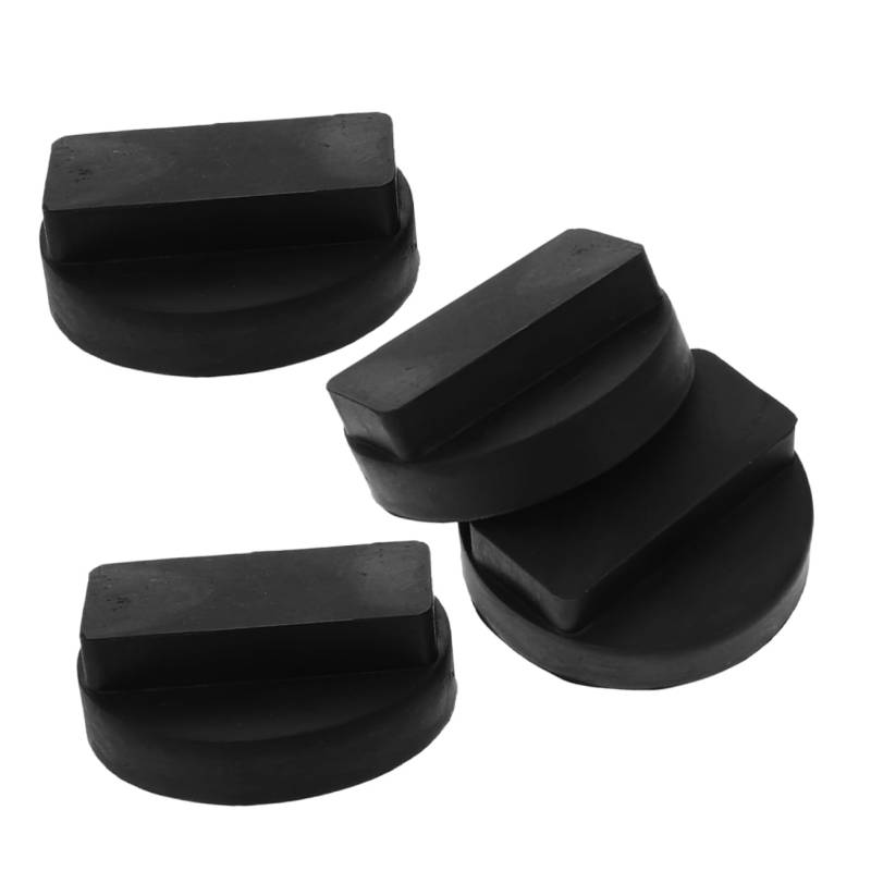 PENIKOKO 4 Stück Kissen Automobil Für Prise Zubehör Jack Boden Stabilisierend Unterlage Pads Klinkenpad-Adapter Stabilisator-wagenheberpolster Wagenheber-pad Kompatibel Schwarz Gummi von PENIKOKO