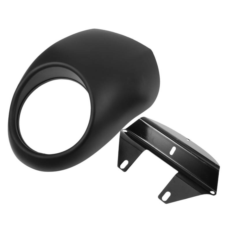 PENIKOKO Big Lampenschirm Kopfbedeckung Material Motorrad-Frontscheinwerfer Universal- Schutz Abdeckung bewachen für Fahren schützend Motorradverkleidung Abs Black von PENIKOKO