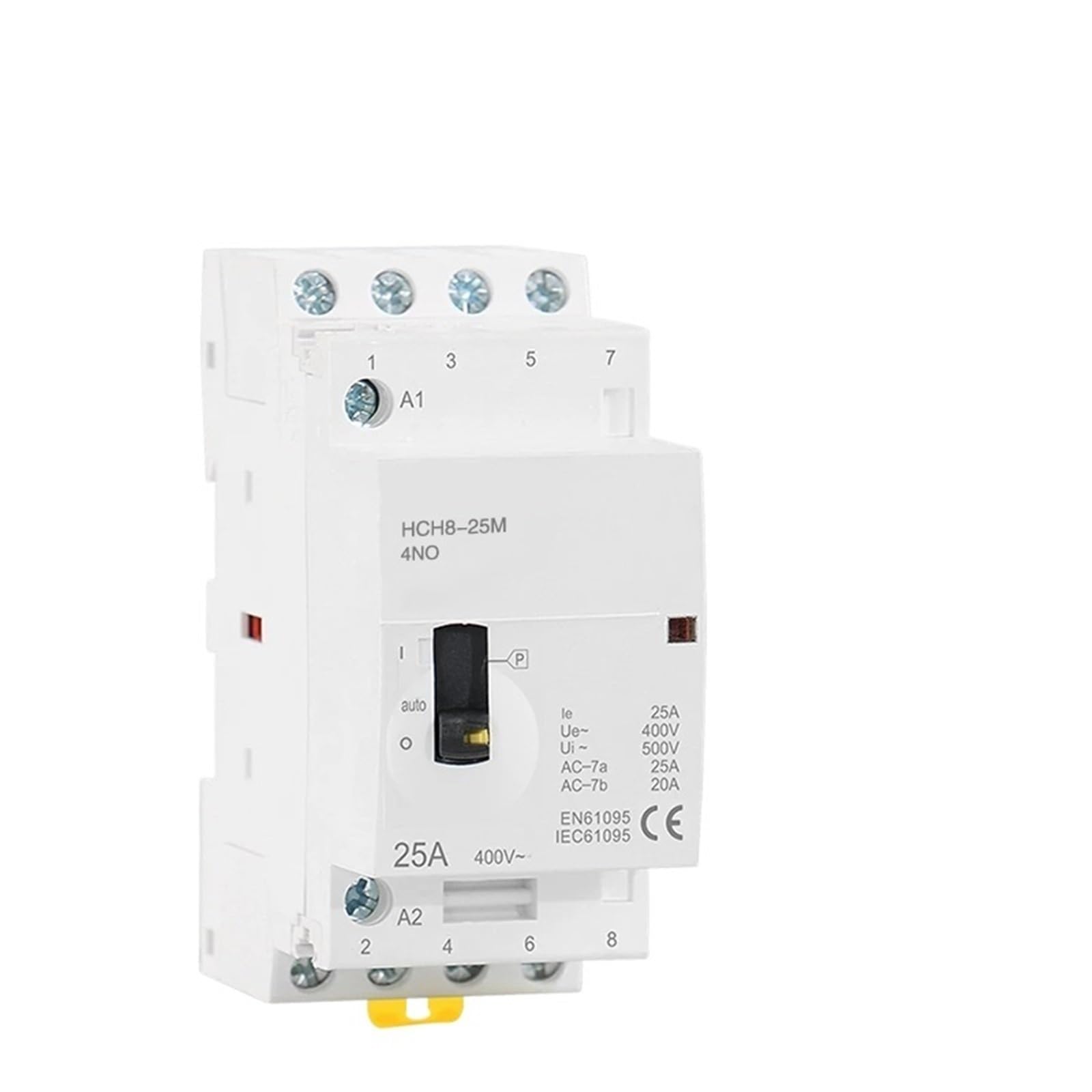 HCH8-25M 4P 16A 20A 25A 24V 110V 220V Din-schiene AC Schütz Mit Manuelle Steuerung Schalter 4NO 2NO2NC Oder 4NC 1Pcs(4P 16A 4NC 230V) von PEPAJKTI