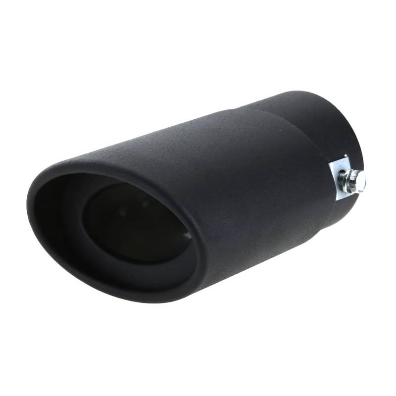Auspuffendrohr 58mm Universal Schwarz Edelstahl Auto Hinten Auspuffrohr Schwanz Schalldämpfer Spitze Auspuff Endrohr von PEPKWELYCB