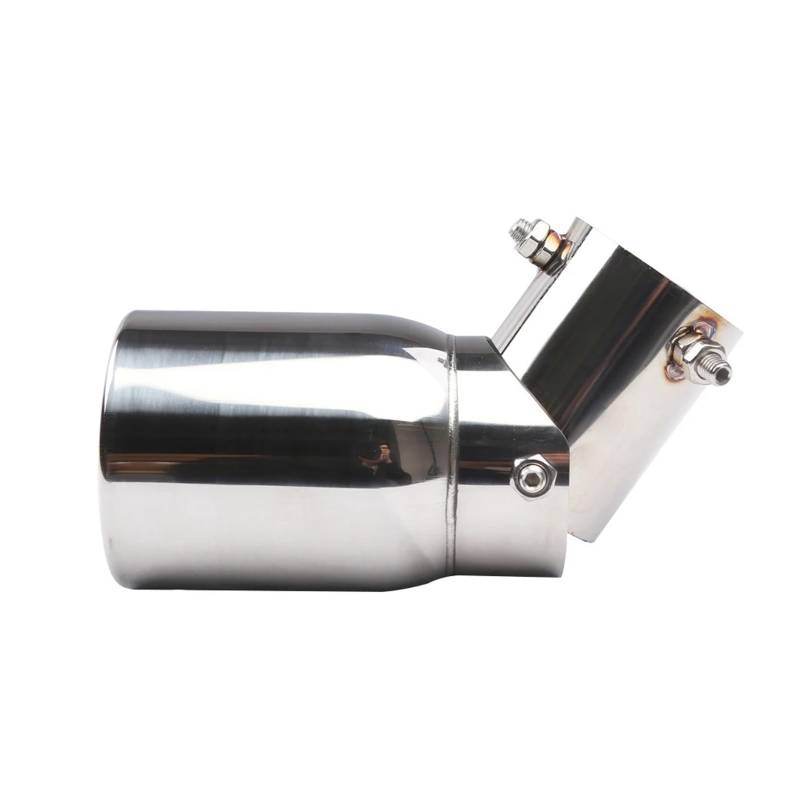 Auspuffendrohr Auspuffblende Aus Edelstahl 63 Mm/3,5 Zoll 89 Mm Verstellbar Passend Auto-SUV Auspuffblende Mit Einseitig Gerollter Kante Und Anschraubmöglichkeit Auspuff Endrohr(Polished Silver) von PEPKWELYCB