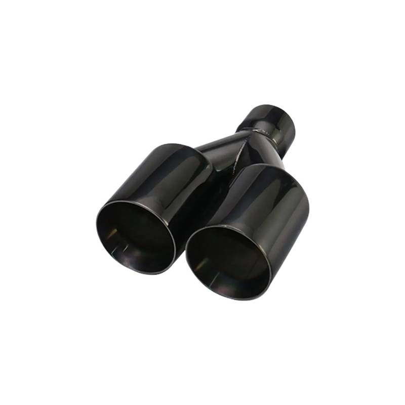Auspuffendrohr Auspuffrohr 76/89 Mm Auslass Doppelschalldämpfer-Endrohr Edelstahl Schwarze Auspuffspitzen Für Universalauto Auspuff Endrohr(H0EM20111a) von PEPKWELYCB