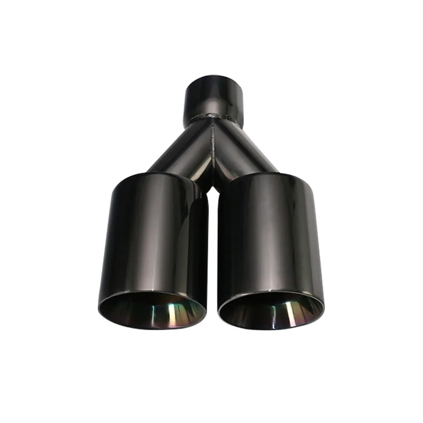 Auspuffendrohr Auto-Auspuffendrohr-Schnittstelle 51 Mm 63 Mm Flacher Doppelauslass Universal-Schalldämpferspitzen Aus Edelstahl Schwarz Auspuff Endrohr(H0EM20111a) von PEPKWELYCB