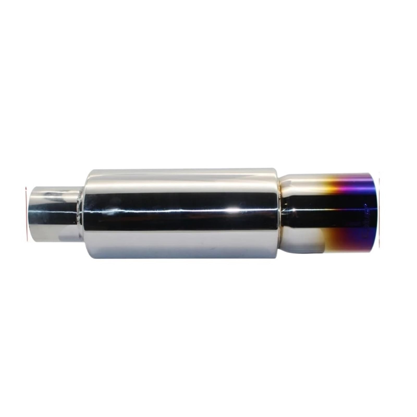 Auspuffendrohr Auto-Auspuffrohr Schalldämpfer Endrohr Universal Edelstahl Schnittstelle 51 57 63MM Auspuffanlage Ende 76mm Auspuff Endrohr(012 Blue 63mm) von PEPKWELYCB