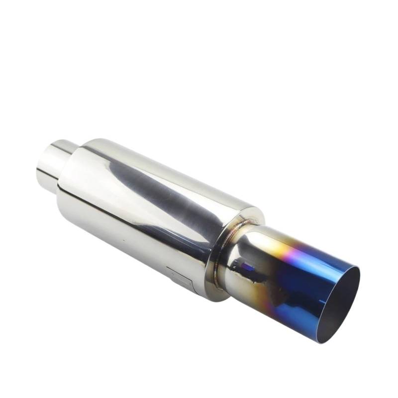 Auspuffendrohr Auto Auspuffschalldämpfer Universelle Edelstahl Auspuffanlagen Rennschalldämpfer 5,6 cm Bis 7,6 cm Blau/Silber Auspuff Endrohr(Blue 63MM) von PEPKWELYCB