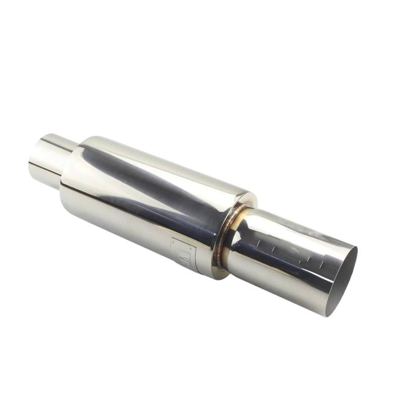 Auspuffendrohr Auto Auspuffschalldämpfer Universelle Edelstahl Auspuffanlagen Rennschalldämpfer 5,6 cm Bis 7,6 cm Blau/Silber Auspuff Endrohr(Silver 51MM) von PEPKWELYCB