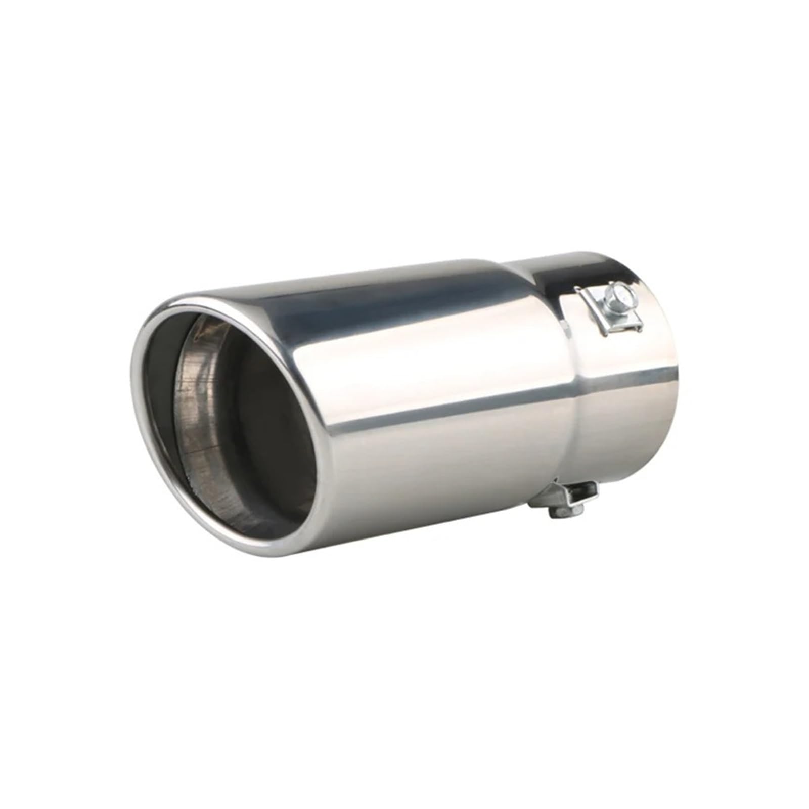 Auspuffendrohr Doppeltes Einzelrohr Aus Edelstahl Mit Gerader Mündung, Autoauspuff Schalldämpfer Endrohr Auspuffrohr Autoteile Auspuff Endrohr(Silver) von PEPKWELYCB