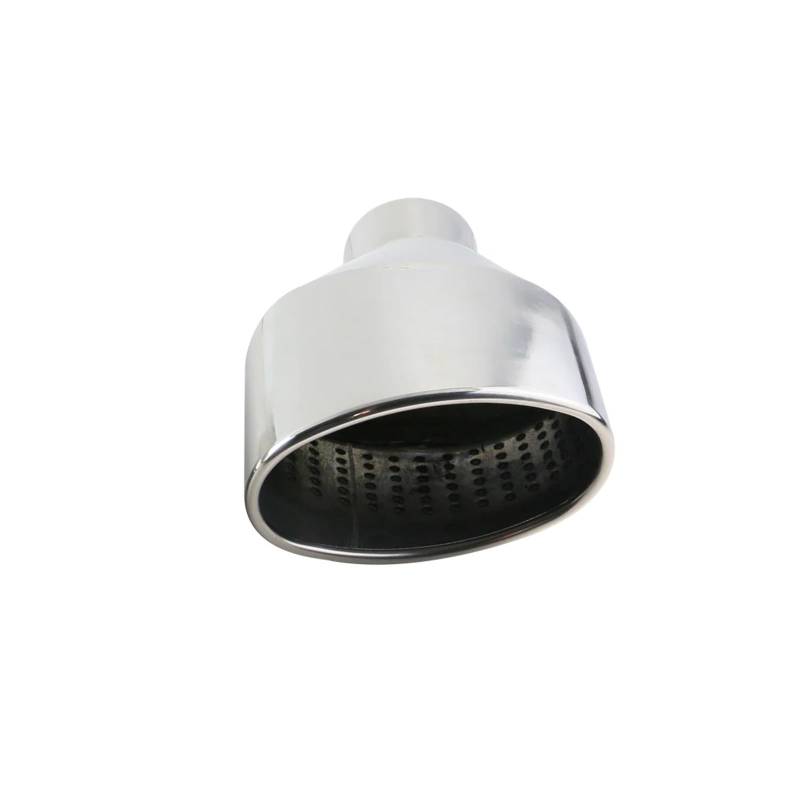 Auspuffendrohr Edelstahl Auto Auspuff Endrohr Schnittstelle 63mm Schräg Gerollt Outlet Auto Schalldämpfer Endrohr Schwarz Silber Auspuff Endrohr(Silver Right) von PEPKWELYCB