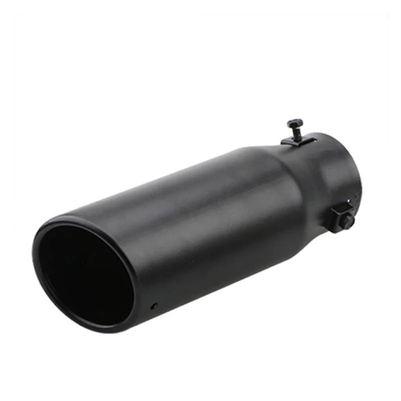 Auspuffendrohr Einzelrohr Edelstahl Automobil Auspuffrohr Schalldämpfer Schwanz Kehle Automobil Hinten Schwanz Kehle Auspuff Schalldämpfer Auto Teile Auspuff Endrohr(Black) von PEPKWELYCB