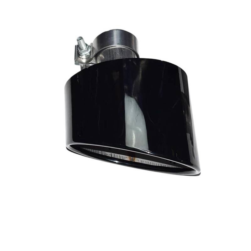 Auspuffendrohr Für A4 Für A5 Für A6 Für A7 RS4 RS5 RS6 RS7 Auto-Auspuffrohr-Upgrade Edelstahl Oval Schwarz Schalldämpferspitze Endrohr Auspuffkopf Auspuff Endrohr(Black 1 pcs) von PEPKWELYCB