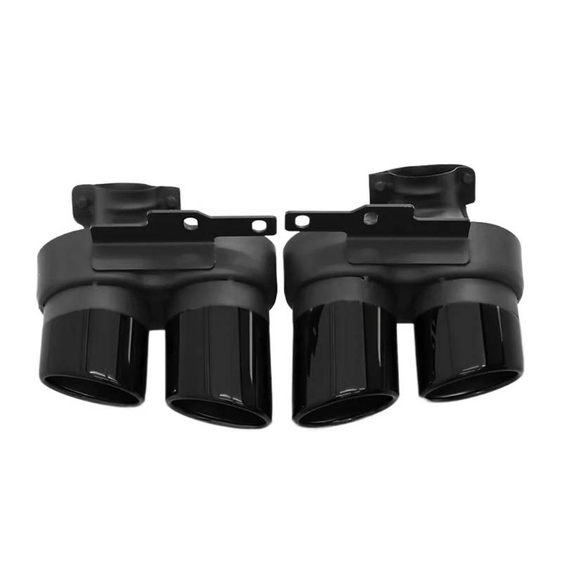 Auspuffendrohr Für A6 C8 2019 2020 2021 Autozubehör Auspuffblende Schalldämpfer Spitze Auspuffrohr Endrohr Düse Tuning Auspuff Endrohr(Black) von PEPKWELYCB