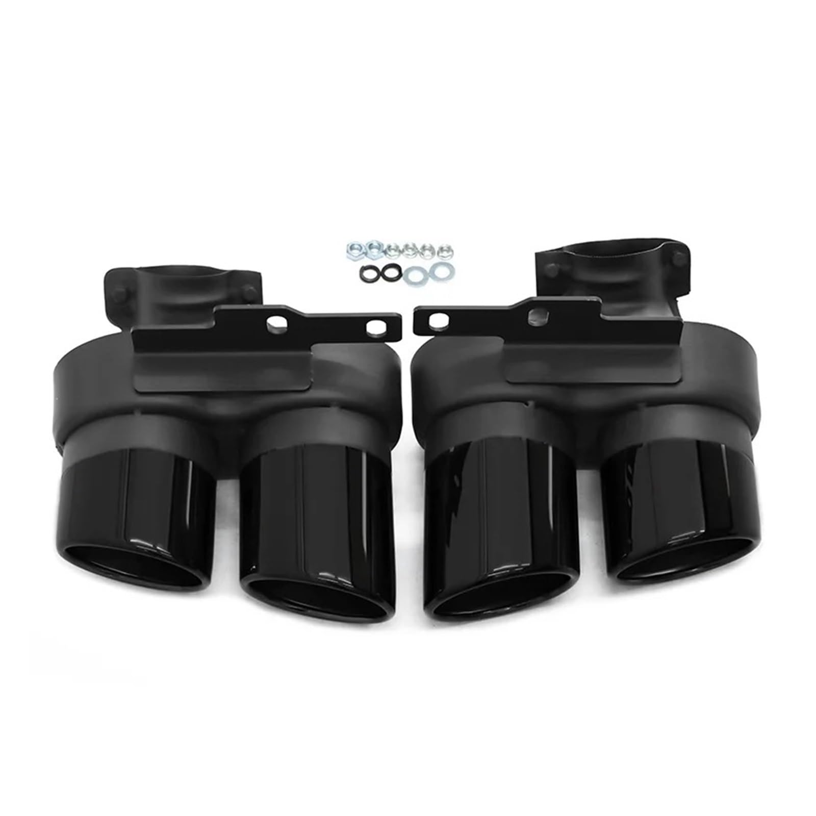 Auspuffendrohr Für A6 C8 Up S6 Look Quad 2019 2020 2021 Autozubehör Auspuffblende Schalldämpfer Spitze Auspuffrohr Endrohr Düse Tuning Auspuff Endrohr(Black) von PEPKWELYCB