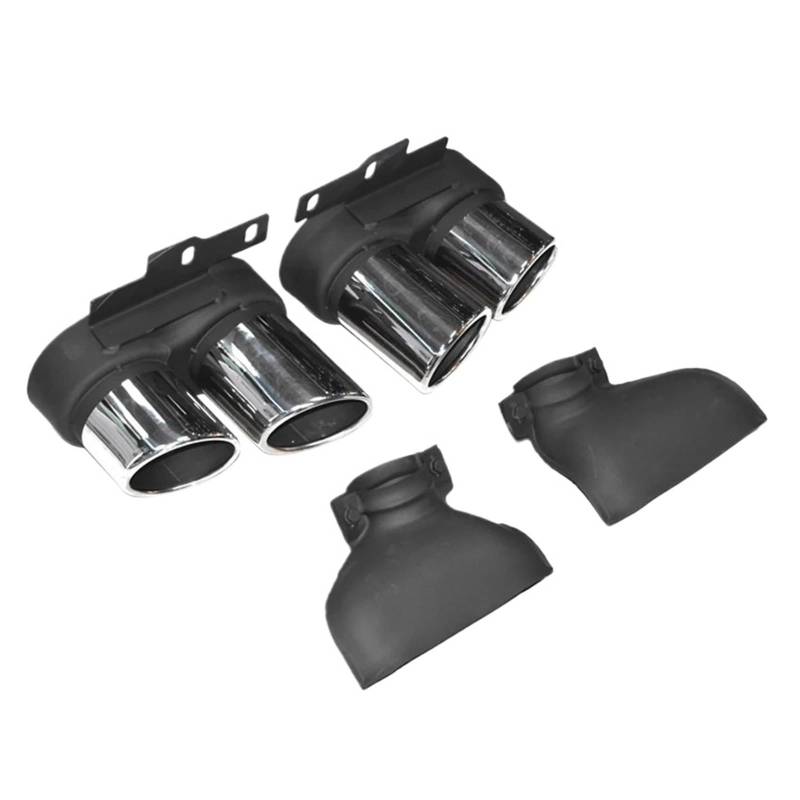 Auspuffendrohr Für A6 Für A7 C8 S6 S7 2019 2020 2021 2022 2023 2024 Schalldämpfer-Upgrade-Auspuffspitze Edelstahl-Auto-Auspuffendrohrdüse Auspuff Endrohr(to Cut Silver) von PEPKWELYCB