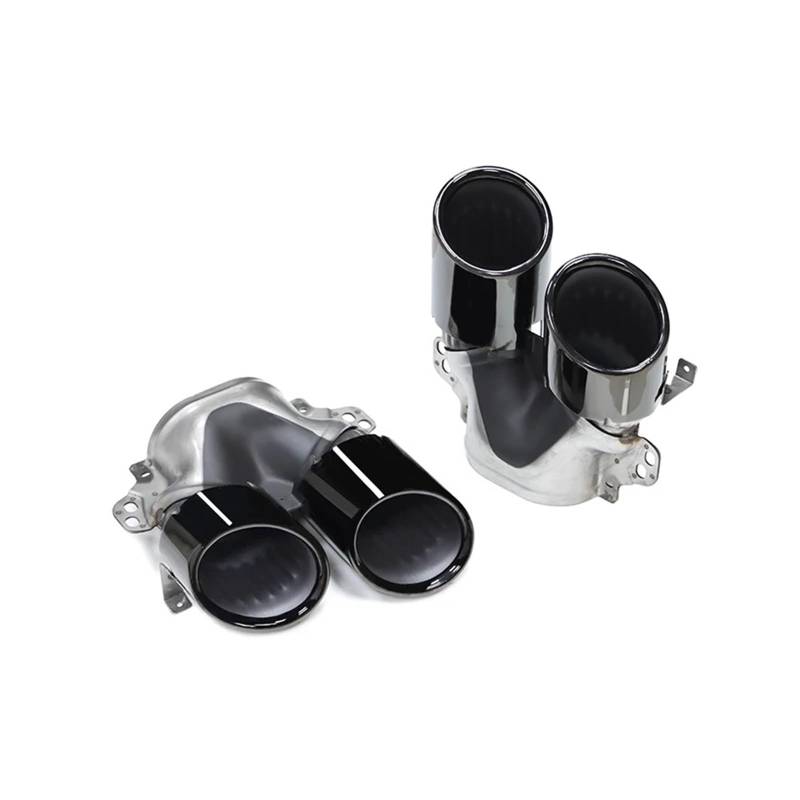 Auspuffendrohr Für Benz A-Klasse W177 A35 A200 A180 Upgrade A45 Quad Auto Auspuffblende Heckstoßstange Schwarz Schalldämpfer Header Auspuffanlage Auspuff Endrohr(Black A) von PEPKWELYCB